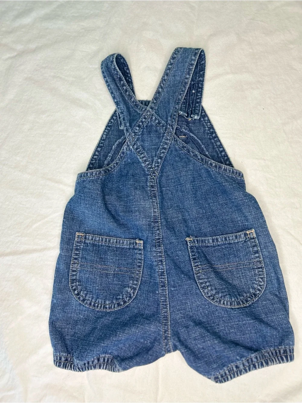 Vintage Old Navy Denim Baby Overalls 3-6M Retro Y2K 100% Cotton